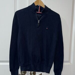 Men’s medium navy blue 3/4 zip casual sweater
